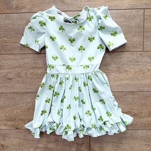 Girlhood Little Stocking Co Shamrock St Patrick’s Day Twirl Dress Sz 7